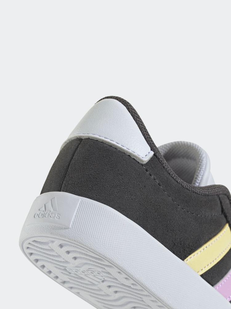 adidas Grey/Blue VL Court 3.0 Trainers - Image 9 of 9