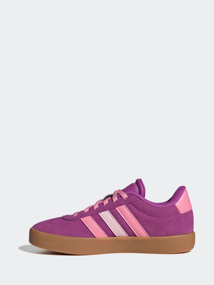 adidas Purple Blue VL Court 3.0 Trainers - Image 2 of 9
