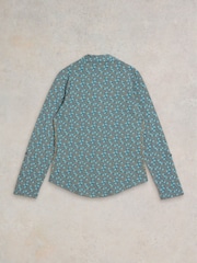 White Stuff Green Annie 100% Cotton Jersey Shirt - Image 6 of 7