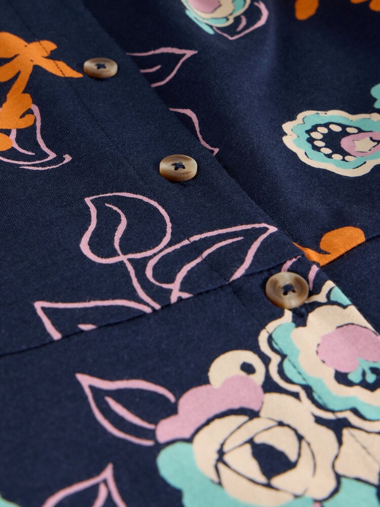 White Stuff Navy Print Rua Jersey Shirt Dress - Image 6 of 6