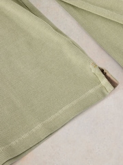 White Stuff Green Sadie Long Sleeve Rib T-Shirt - Image 6 of 6