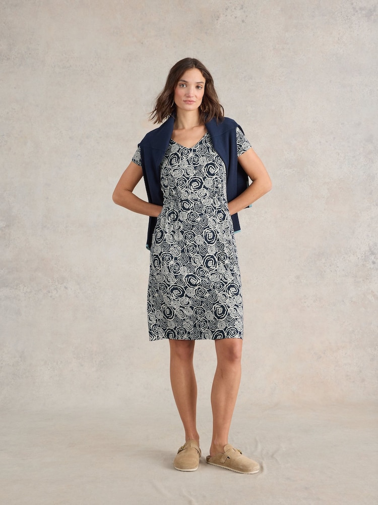 White Stuff Blue Tallie Jersey Dress - Image 1 of 6