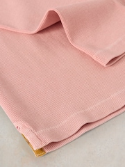 White Stuff Pink Sadie Long Sleeve Rib T-Shirt - Image 7 of 7