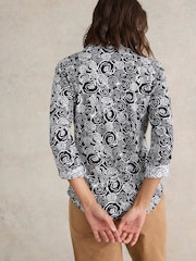 White Stuff Black Annie 100% Cotton Jersey Shirt - Image 3 of 7