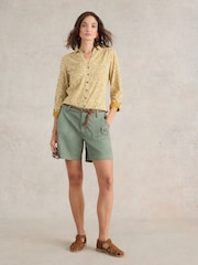 White Stuff Yellow Annie 100% Cotton Jersey Shirt - Image 1 of 6