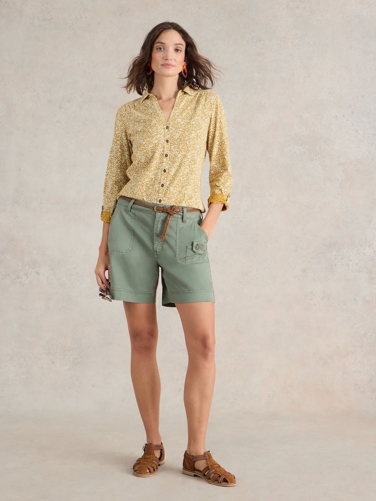White Stuff Yellow Annie 100% Cotton Jersey Shirt - Image 1 of 6
