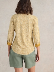 White Stuff Yellow Annie 100% Cotton Jersey Shirt - Image 2 of 6