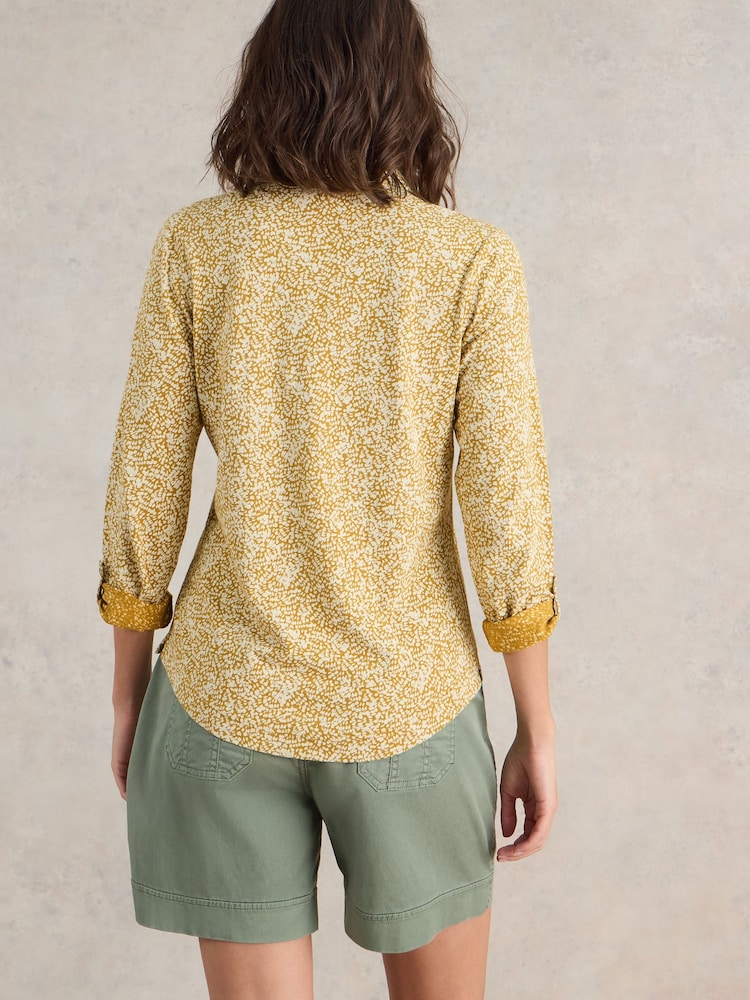 White Stuff Yellow Annie 100% Cotton Jersey Shirt - Image 2 of 6