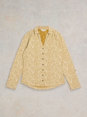 White Stuff Yellow Annie 100% Cotton Jersey Shirt - Image 5 of 6