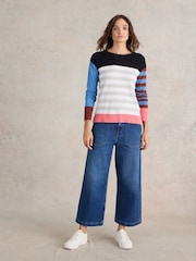 White Stuff Blue City Stripe Jumper - Image 1 of 6