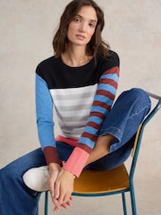 White Stuff Blue City Stripe Jumper - Image 3 of 6