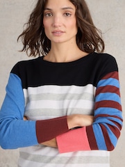 White Stuff Blue City Stripe Jumper - Image 4 of 6