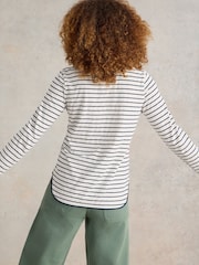 White Stuff Natural 100% Cotton Clara Long Sleeve T-Shirt - Image 2 of 6