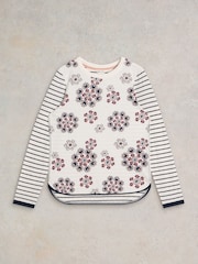 White Stuff Natural 100% Cotton Clara Long Sleeve T-Shirt - Image 6 of 6