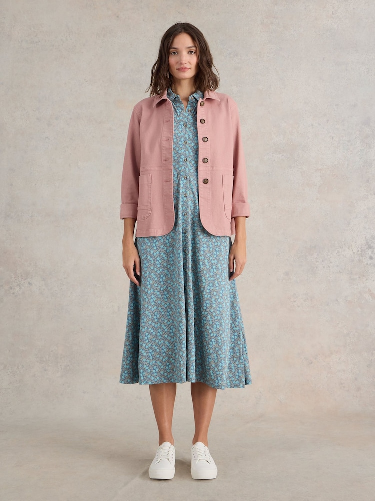 White Stuff Green Rua Jersey Shirt Dress - Image 1 of 6 White Stuff Green Rua Jersey Shirt Dress - Image 1 of 6