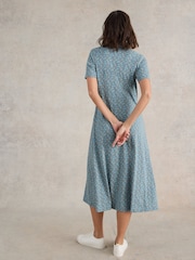 White Stuff Green Rua Jersey Shirt Dress - Image 2 of 6