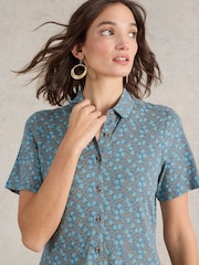 White Stuff Green Rua Jersey Shirt Dress - Image 3 of 6