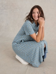White Stuff Green Rua Jersey Shirt Dress - Image 4 of 6