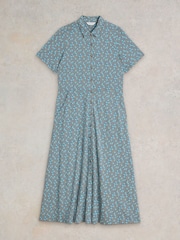White Stuff Green Rua Jersey Shirt Dress - Image 5 of 6