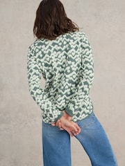 White Stuff Green 100% Cotton Clara Long Sleeve T-Shirt - Image 2 of 6