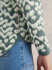 White Stuff Green 100% Cotton Clara Long Sleeve T-Shirt - Image 4 of 6