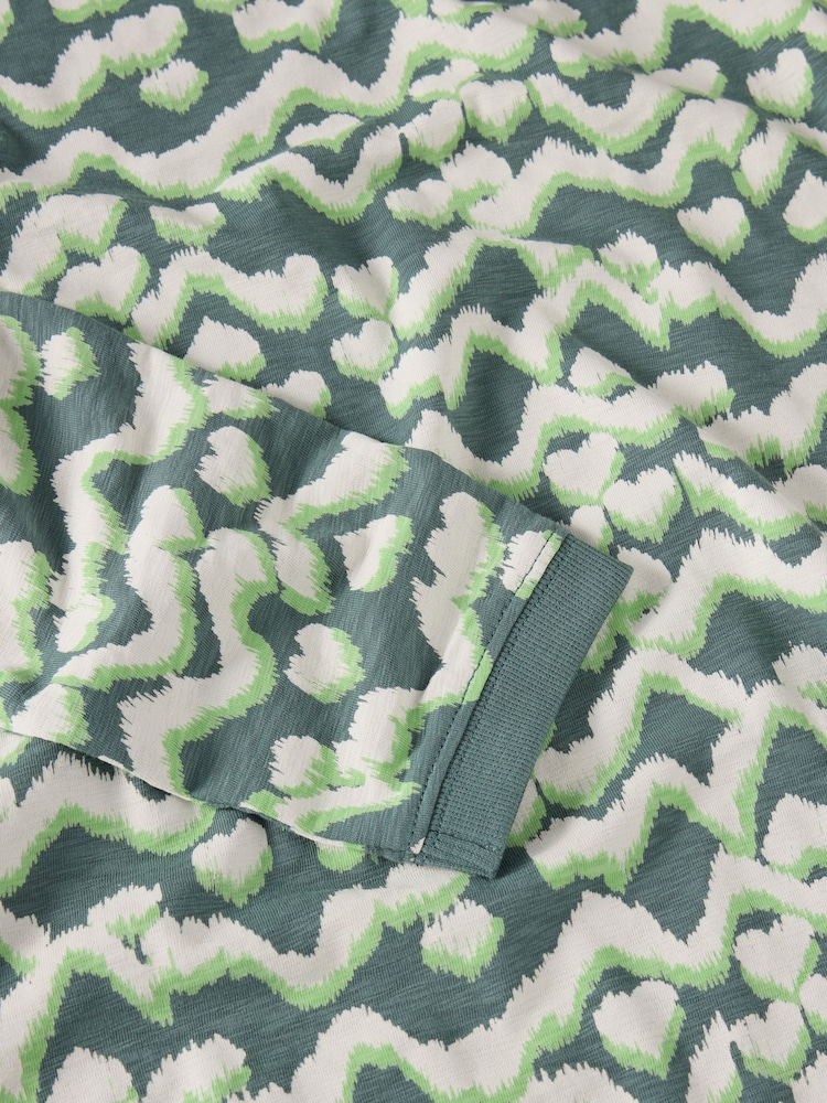 White Stuff Green 100% Cotton Clara Long Sleeve T-Shirt - Image 6 of 6