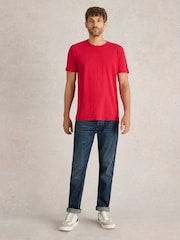 White Stuff Red 100% Cotton Abersoch Short Sleeve T-Shirt - Image 1 of 6