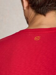 White Stuff Red 100% Cotton Abersoch Short Sleeve T-Shirt - Image 4 of 6