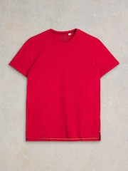 White Stuff Red 100% Cotton Abersoch Short Sleeve T-Shirt - Image 5 of 6