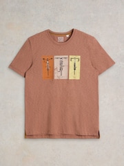 White Stuff Pink 100% Cotton Bike Graphic T-Shirt - Image 5 of 6