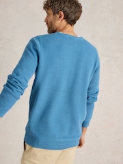 White Stuff Blue Attadale Crew Neck Jumper - Image 2 of 6