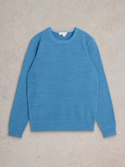White Stuff Blue Attadale Crew Neck Jumper - Image 5 of 6