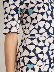White Stuff Blue/Pink Madeline Jersey Dress - Image 4 of 6