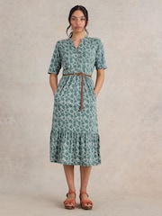 White Stuff Green Naya Jersey Dress - Image 2 of 6