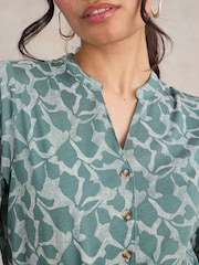 White Stuff Green Naya Jersey Dress - Image 4 of 6