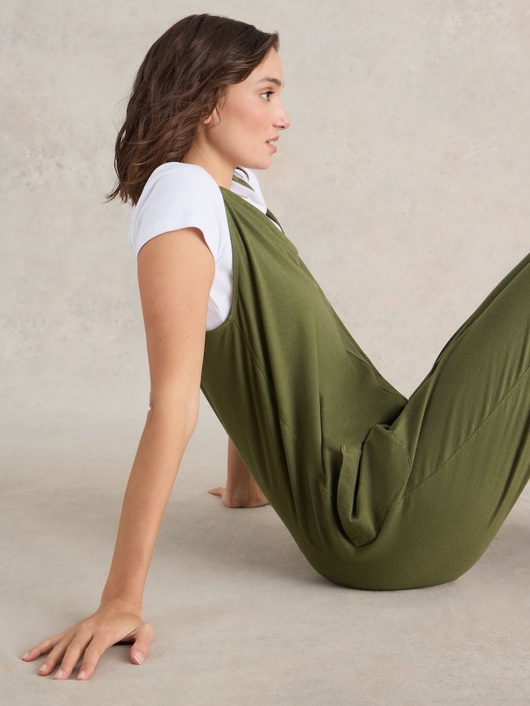 White Stuff Green Selina Jersey Jumpsuit - Image 4 of 6