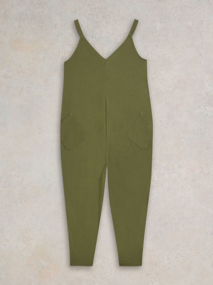 White Stuff Green Selina Jersey Jumpsuit - Image 5 of 6