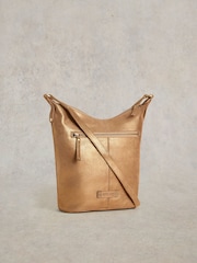 White Stuff Metallic Fern Leather Cross-Body Bag - Image 2 of 5