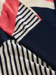 White Stuff Blue Olive Abstract Jumper - Image 6 of 6
