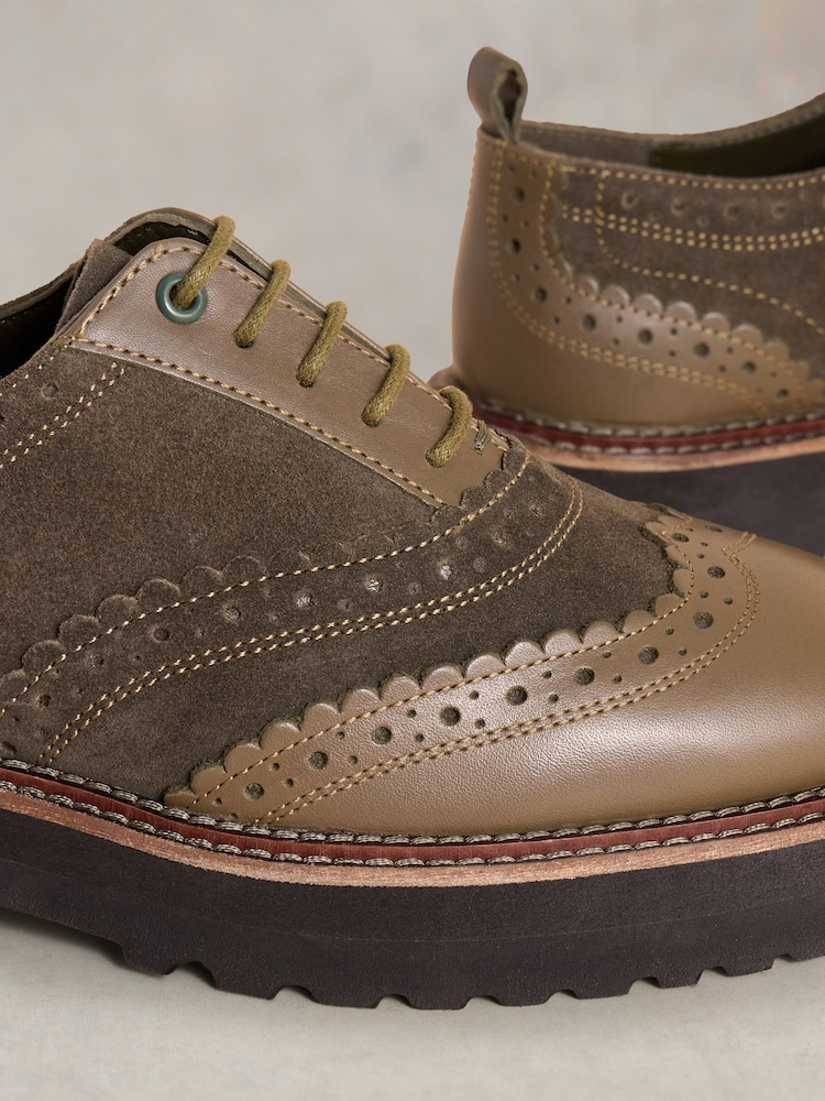 White Stuff Green Chunky Lace Up Brogues - Image 4 of 4 White Stuff Green Chunky Lace Up Brogues - Image 4 of 4