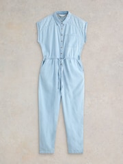 White Stuff Blue Piper Broderie Jumpsuit - Image 5 of 6