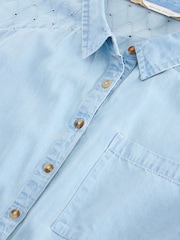 White Stuff Blue Piper Broderie Jumpsuit - Image 6 of 6