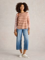 White Stuff Pink Emma Stripe Jumper - Image 1 of 6
