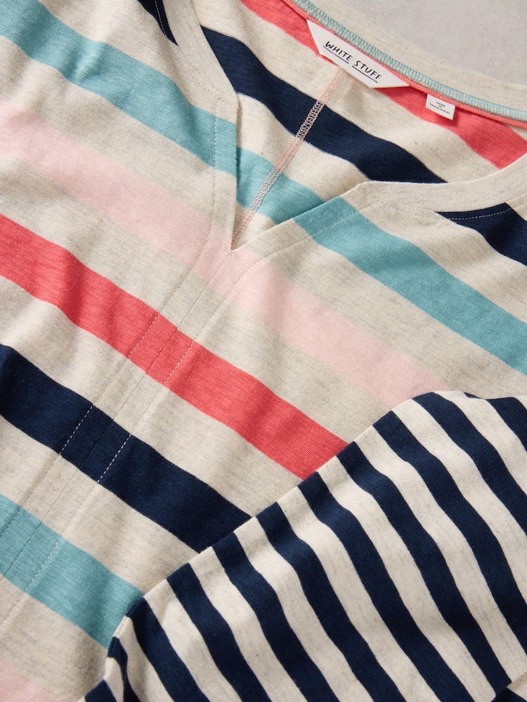 White Stuff Natural 100% Cotton Nelly Stripe Long Sleeve T-Shirt - Image 6 of 6