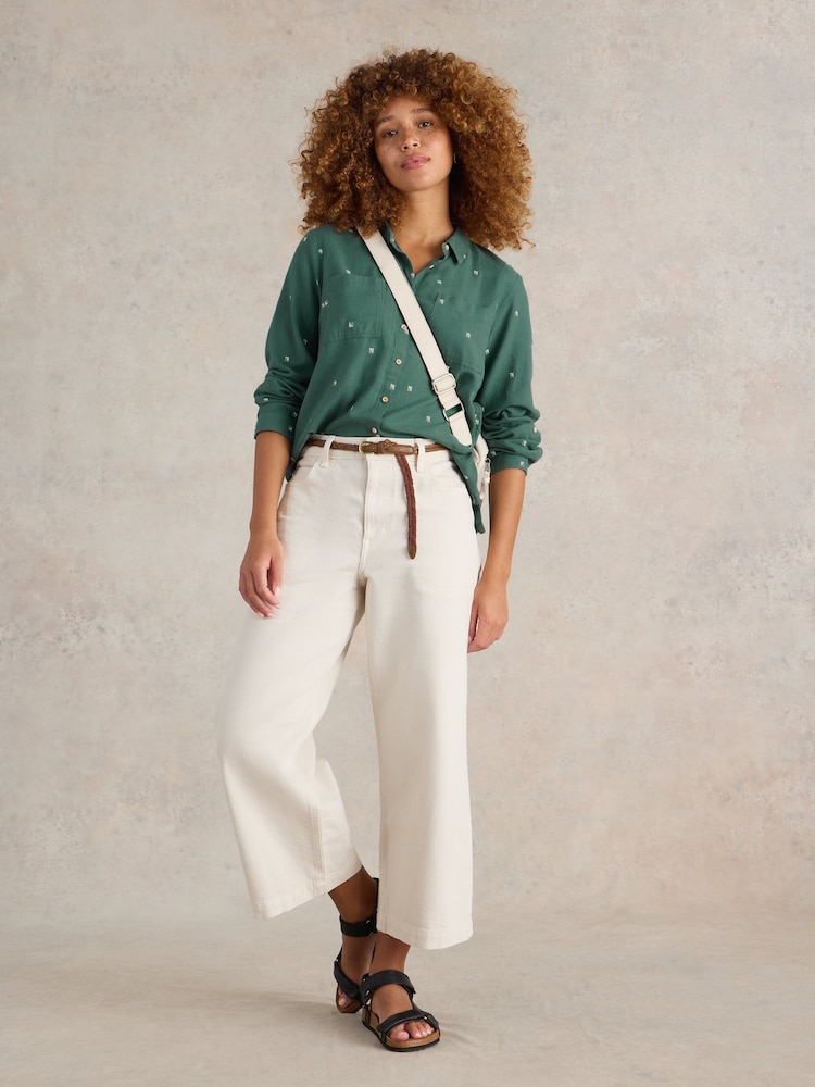 White Stuff Green 100% Cotton Sophie Shirt - Image 1 of 6
