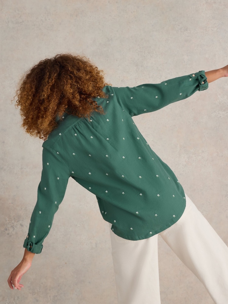 White Stuff Green 100% Cotton Sophie Shirt - Image 2 of 6