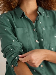 White Stuff Green 100% Cotton Sophie Shirt - Image 3 of 6