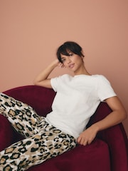 Leopard 100% Cotton Short Sleeve Pyjamas - Image 1 of 10