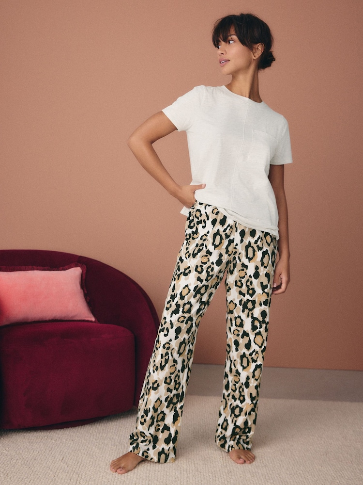 Leopard 100% Cotton Short Sleeve Pyjamas - Image 2 of 10