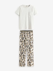 Leopard 100% Cotton Short Sleeve Pyjamas - Image 6 of 10